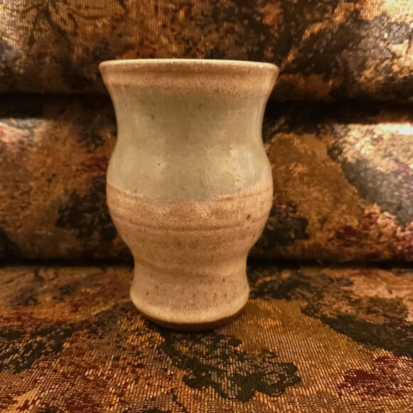 Artisan art ceramic vase, handmade, blue, brown, white glazing, NWOT - Picture 4 of 9